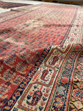 5'6 x 11'9 Worn Kurdish Rug #1936 / 6x12 vintage rug - Blue Parakeet Rugs