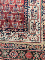 5'6 x 11'9 Worn Kurdish Rug #1936 / 6x12 vintage rug - Blue Parakeet Rugs