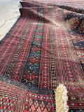 6'6 x 8'2 Antique Pakistani Bokara design rug #2642 - Blue Parakeet Rugs