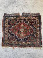 2x2 Antique Persian Saddle bag #1411 / Saddlebag Bag Face