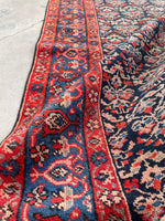 3'1 x 11'3 Antique Persian Runner #2256 / 3x11 Vintage Runner - Blue Parakeet Rugs