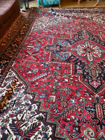 10'3 x 15'3 Vintage Oversize Tribal Heriz rug #2084 / 10x15 Vintage Rug - Blue Parakeet Rugs