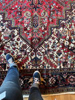 10'3 x 15'3 Vintage Oversize Tribal Heriz rug #2084 / 10x15 Vintage Rug - Blue Parakeet Rugs