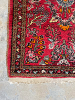 2' x 2'10 Antique Persian Hamadan Scatter rug #2449 - Blue Parakeet Rugs