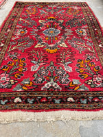 2' x 2'10 Antique Persian Hamadan Scatter rug #2449 - Blue Parakeet Rugs