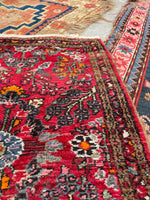 2' x 2'10 Antique Persian Hamadan Scatter rug #2449 - Blue Parakeet Rugs
