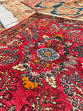 2' x 2'10 Antique Persian Hamadan Scatter rug #2449 - Blue Parakeet Rugs