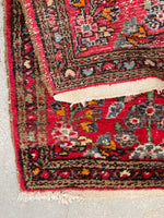 2' x 2'10 Antique Persian Hamadan Scatter rug #2449 - Blue Parakeet Rugs