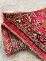2' x 2'10 Antique Persian Hamadan Scatter rug #2449 - Blue Parakeet Rugs