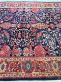 8'8 x 12' antique Persian Sutlanabad Mahal - Blue Parakeet Rugs