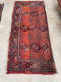2'3 x 4'10 Antique 19th Century Turkoman rug #2447 - Blue Parakeet Rugs