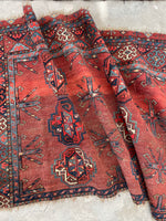 2'3 x 4'10 Antique 19th Century Turkoman rug #2447 - Blue Parakeet Rugs