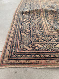 6x9 Antique Persian Mashhad Rug #2257 / 6x9 vintage rug - Blue Parakeet Rugs
