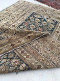 4'2 x 6'5 Chi Chi Rug / Antique Caucasian Rug / Small Rug (#223) - Blue Parakeet Rugs