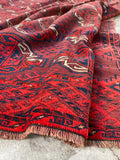 6'6 x 11'2 Antique Afghani rug #2643 - Blue Parakeet Rugs