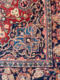 4'5 x 6'7 Antique Persian Kashan rug #2258 / 5x7 Vintage Rug - Blue Parakeet Rugs