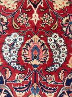 4'5 x 6'7 Antique Persian Kashan rug #2258 / 5x7 Vintage Rug - Blue Parakeet Rugs