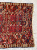 4' x 4'7 Antique Turkoman Prayer Rug #2443 - Blue Parakeet Rugs