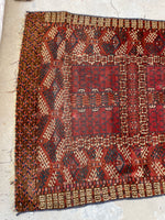 4' x 4'7 Antique Turkoman Prayer Rug #2443 - Blue Parakeet Rugs