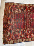 4' x 4'7 Antique Turkoman Prayer Rug #2443 - Blue Parakeet Rugs