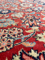 4'5 x 6'7 Antique Persian Kashan rug #2258 / 5x7 Vintage Rug - Blue Parakeet Rugs
