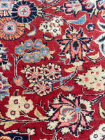 4'5 x 6'7 Antique Persian Kashan rug #2258 / 5x7 Vintage Rug - Blue Parakeet Rugs