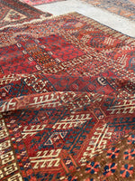 4' x 4'7 Antique Turkoman Prayer Rug #2443 - Blue Parakeet Rugs