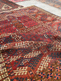 4' x 4'7 Antique Turkoman Prayer Rug #2443 - Blue Parakeet Rugs