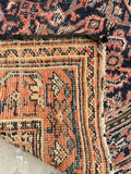 3' x 5'5 Antique Persian Mahal rug #2451/ small vintage rug - Blue Parakeet Rugs