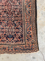 3' x 5'5 Antique Persian Mahal rug #2451/ small vintage rug - Blue Parakeet Rugs
