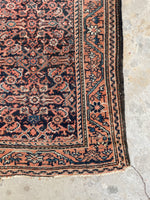 3' x 5'5 Antique Persian Mahal rug #2451/ small vintage rug - Blue Parakeet Rugs