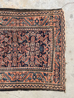 3' x 5'5 Antique Persian Mahal rug #2451/ small vintage rug - Blue Parakeet Rugs