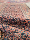 3' x 5'5 Antique Persian Mahal rug #2451/ small vintage rug - Blue Parakeet Rugs