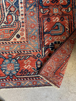 6'7 X 12'3 Antique Love-Worn Persian Gallery Rug #2774 - Blue Parakeet Rugs