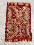 2'1 x 3'2 Antique Turkish Anatolian rug #1948 / 2x3 Vintage Rug - Blue Parakeet Rugs