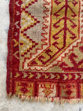 2'1 x 3'2 Antique Turkish Anatolian rug #1948 / 2x3 Vintage Rug - Blue Parakeet Rugs