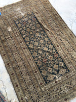 4'2 x 6'5 Chi Chi Rug / Antique Caucasian Rug / Small Rug (#223) - Blue Parakeet Rugs