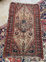 Small antique Persian Kurdish rug