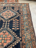 3'3 x 6 Antique Persian Malayer rug #2452ML / small vintage rug - Blue Parakeet Rugs