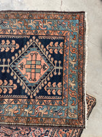 3'3 x 6 Antique Persian Malayer rug #2452ML / small vintage rug - Blue Parakeet Rugs