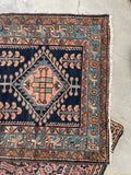 3'3 x 6 Antique Persian Malayer rug #2452ML / small vintage rug - Blue Parakeet Rugs
