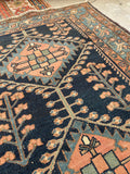 3'3 x 6 Antique Persian Malayer rug #2452ML / small vintage rug - Blue Parakeet Rugs