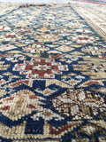 4'2 x 6'5 Chi Chi Rug / Antique Caucasian Rug / Small Rug (#223) - Blue Parakeet Rugs