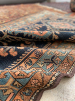 3'3 x 6 Antique Persian Malayer rug #2452ML / small vintage rug - Blue Parakeet Rugs