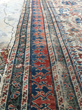 4'3 x 9'8 Worn Antique Caucasian Rug - Blue Parakeet Rugs