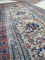 4'3 x 9'8 Worn Antique Caucasian Rug - Blue Parakeet Rugs