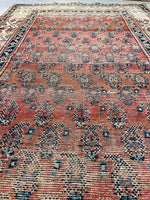 4' x 12'8 Worn to perfection paisley runner #2098 / 4x13 vintage runner - Blue Parakeet Rugs