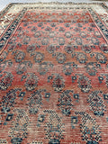 4' x 12'8 Worn to perfection paisley runner #2098 / 4x13 vintage runner - Blue Parakeet Rugs