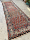4' x 12'8 Worn to perfection paisley runner #2098 / 4x13 vintage runner - Blue Parakeet Rugs