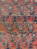 4' x 12'8 Worn to perfection paisley runner #2098 / 4x13 vintage runner - Blue Parakeet Rugs